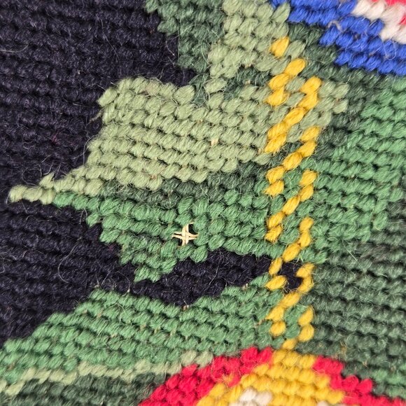 Imperial Elegance Embroidered Christmas Stocking Holly Leaves Ornaments Velvet - Picture 4 of 8